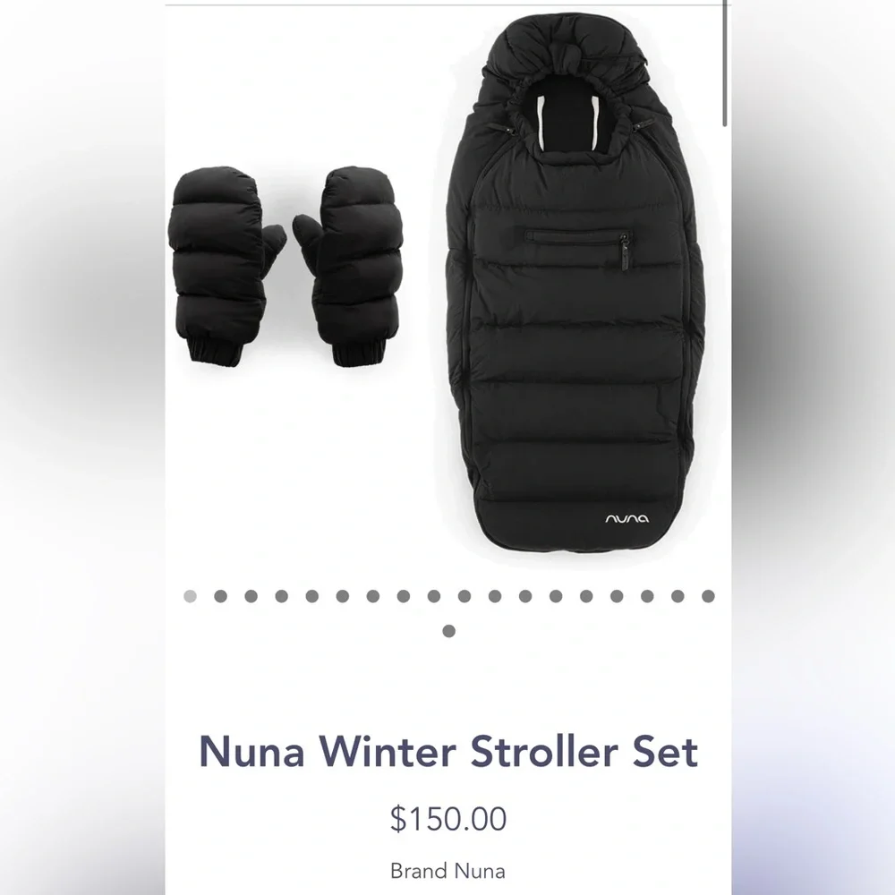 Nuna Winter Stroller Set with Bag black NEW $150/no tag